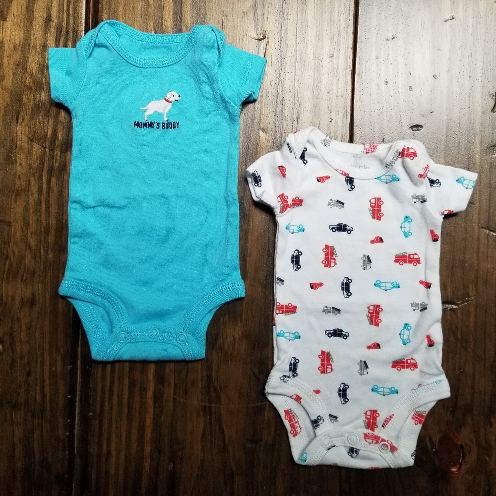 Carter's Preemie Onesies Mommy Firetruck Police